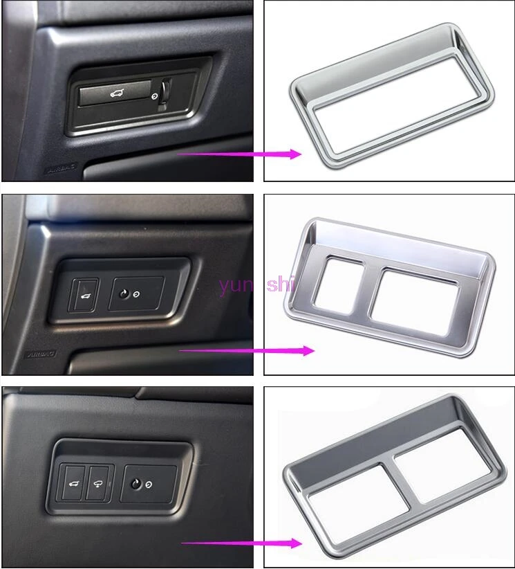 

ABS Chrome For Land Rover Discovery Sport 5 Range Rover Evoque Sport Vogue Car Interior Taildoor Button frame cover switch trim