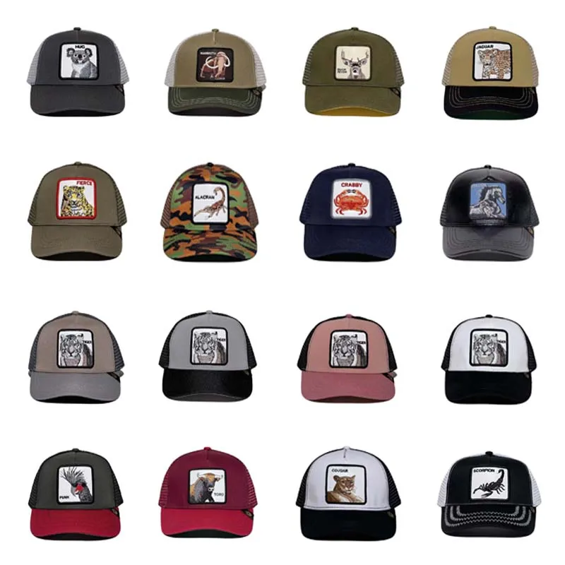 Cotton Embroidery Skateboard Baseball Cap Fashion Animal Farm Peaked Cap Sunhat Outdoor Mesh Truck Hat Kid Men Women Scooter Hat