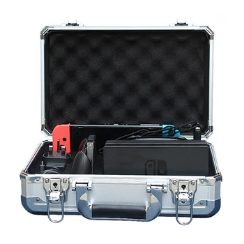 

Aluminum Alloy Hard Shell Case Travel Waterproof Carrying Storage Bag Strongbox For Nintendo Switch Ns Switch Console Accessorie