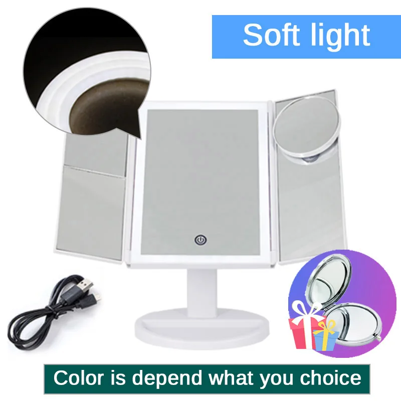 Туалетный светильник miroir lumineux toaletka z lustrem luces tocador Голливуд для макияжа зеркало с подсветкой Косметическая лампа - Испускаемый цвет: Soft light