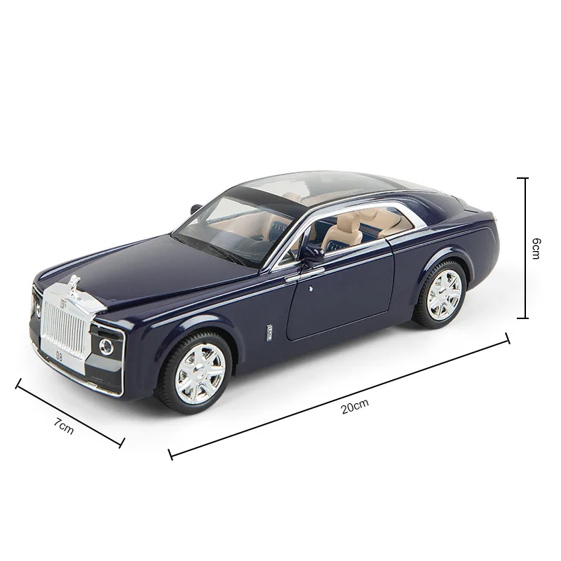 1:24 Rolls-Royce Sweptail высокая имитация сплава Роскошная модель автомобиля rolls royce металлическая модель под давлением звук и светильник