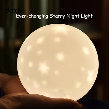 

LED Night Light Ever-changing Silica Gel Starry Sky Variable Atmosphere Lamps GY356 USB Charging Projector For Home Decor Gifts