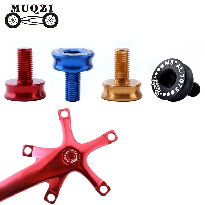 

MUQZI 2pcs Bicycle M8 Crankset Screw Bolts Aluminum Alloy Square hole Bottom Bracket Waterproof Sealed Bolts