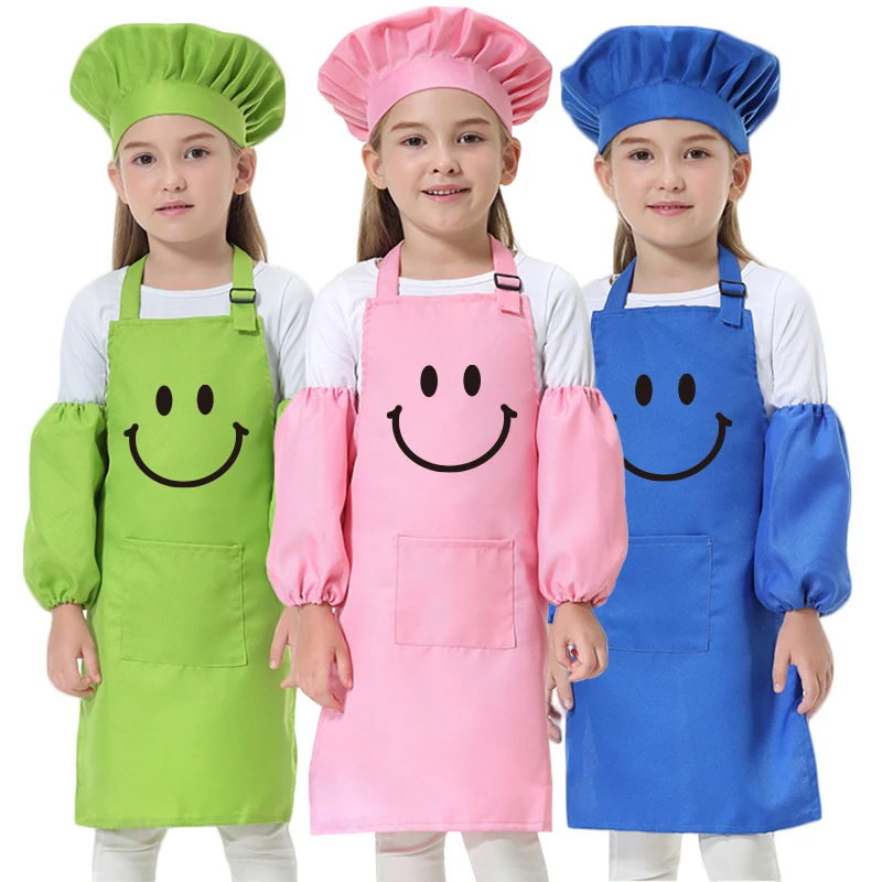 geweten Literatuur alleen Kinderen Eten Koken Schort Bakken Schilderen Kiel Chef Hoed Kit Kinderen  Bib Overgooier Print Logo|Schorten| - AliExpress