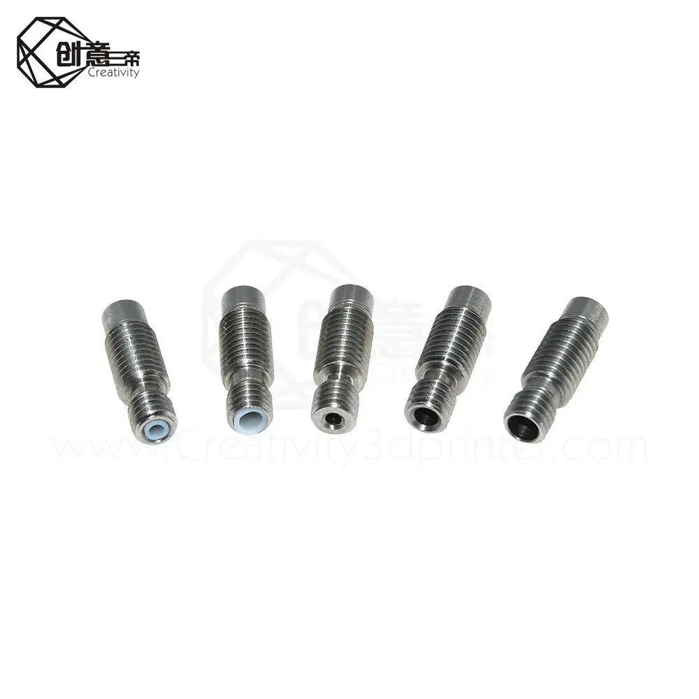 5 шт./лот деталь для 3D принтера V6 Remote Throat Heat Break Hotend M6 нити 1 75/3 0/4 мм горловина v6 из