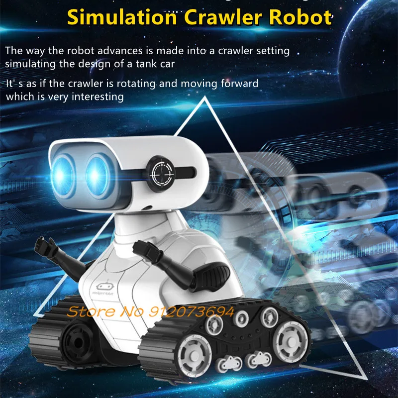 Intelligent Remote Control Interactive Robot 2 Hours Simulated Crawler Design Auto Demo LED Lights Dynamic Music RC Electric Toy 4