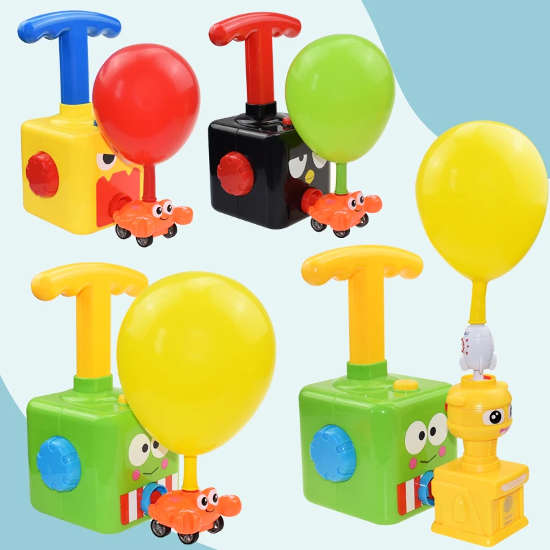 

Montessori Puzzle Inertia Balloon Launcher Powered Set Children's Toy-flavored Power Car Educational Science Baby Kids Xmas Gift