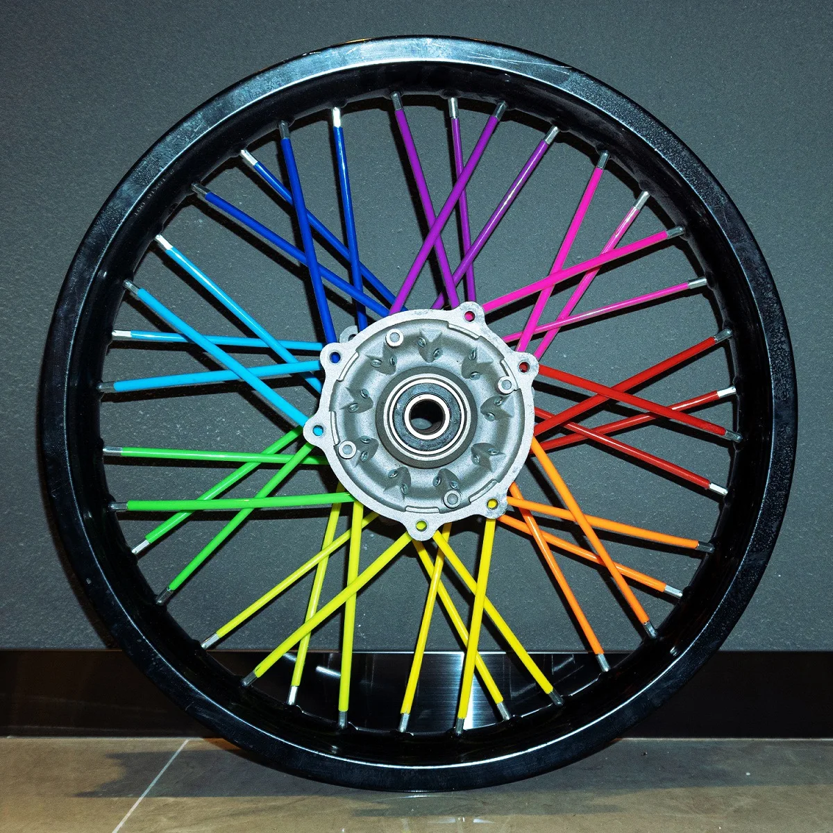 Motorcycle Wheel Rim Spoke Wrap Kit Skin Cover - 72-Piece Set