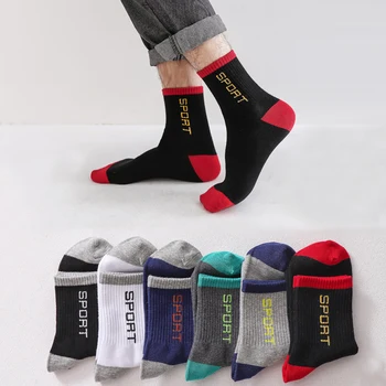 

5 Pairs New Men's Socks Cotton Deodorant Summer Socks Outdoor Running Breathable Sweat-Absorbent Man's Socks Black Size 39-44