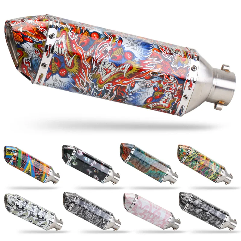 

Universal Akrapovic 38-51 mm Motorcycle Exhaust Muffler Pipe Stainless Steel Tail Escape Removable Db Killer Scooter Dirt Bike S