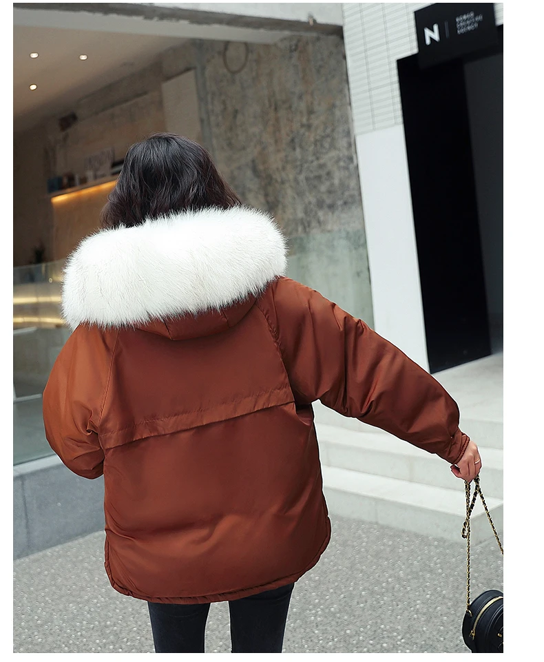 Меховая зимняя куртка с капюшоном Женская Толстая парка Женская Длинная зимняя куртка женская хлопковая стеганая куртка пальто плюс размер