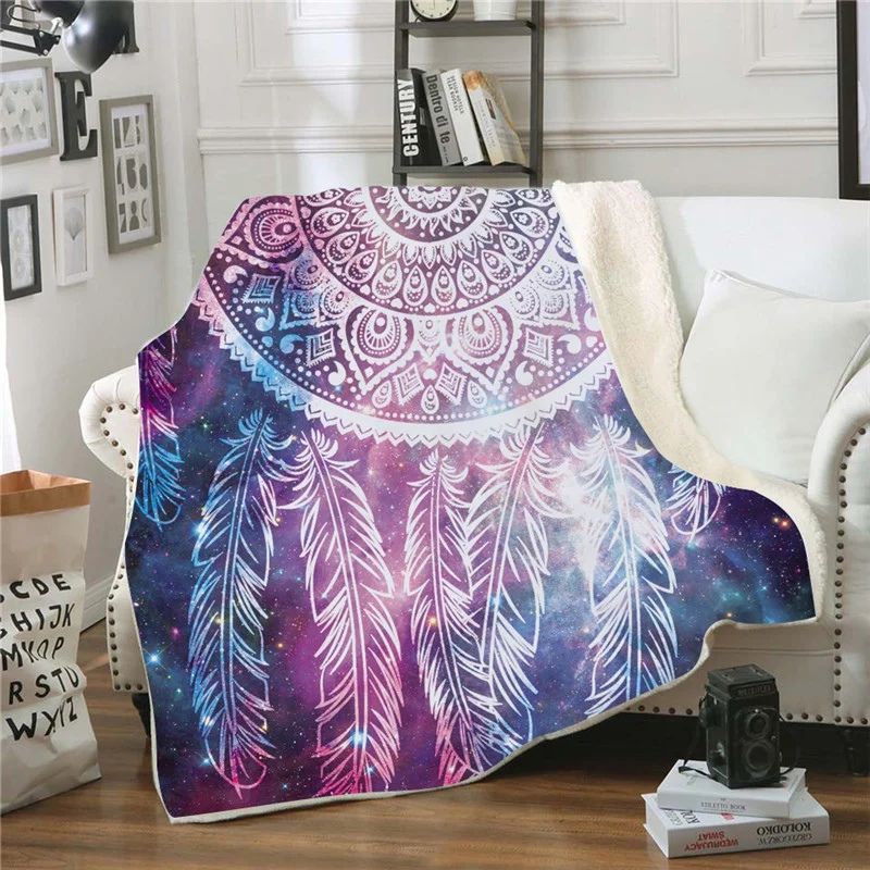 

2019 Multi-Function Throw Blanket Double-Sided Thickening Super Soft Blanket With HD Printed Pattern For Kids Adults All Season