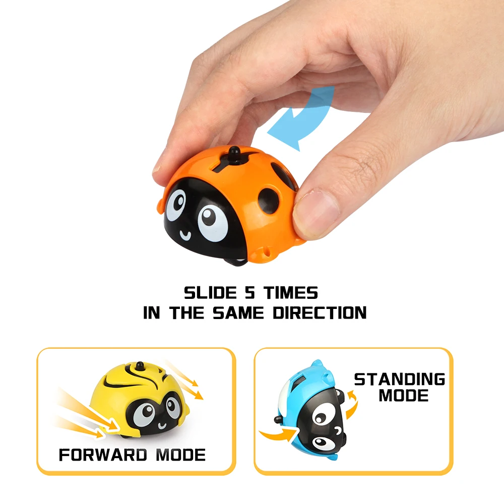 Strange Insects and Mecha Gyro Friction Car Children's Educational Toys Halloween Christmas Birthday New Year Gift