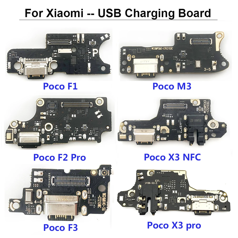 USB Charger Charging Port For Xiaomi PocoPhone Poco F1 F2 Pro M3 F3 X2 X3 NFC Dock Connector Microphone Board Flex Cable | Мобильные