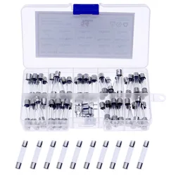 54 pçs/caixa 6x30mm tubo de vidro do carro do sopro rápido fusíveis de sopro assorted kit conjunto 2.5a 3a 5a 6a 8a 10a 15a 20amp