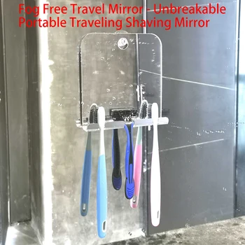 

Square Acrylic Anti Fog Shower Mirror Bathroom Fogless Fog Free Washroom Mirror For Travel Man Shaving/Women Make Up Mirror
