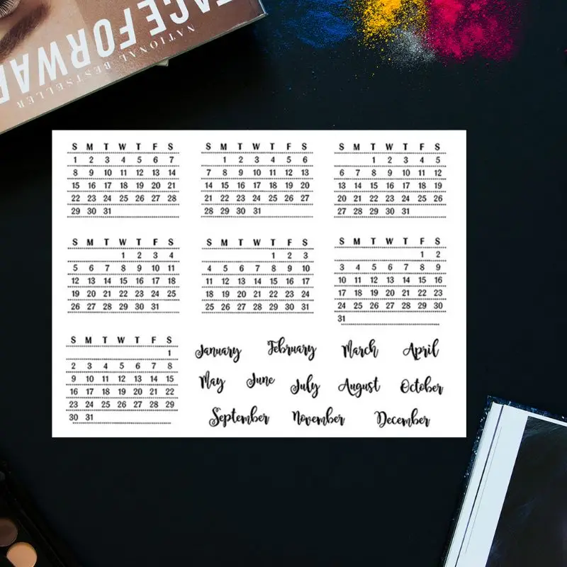 Неделя и месяц стиль календарь DIY силиконовый прозрачный штамп цепляется печать тиснение для скрапбукинга альбом декор D2TD