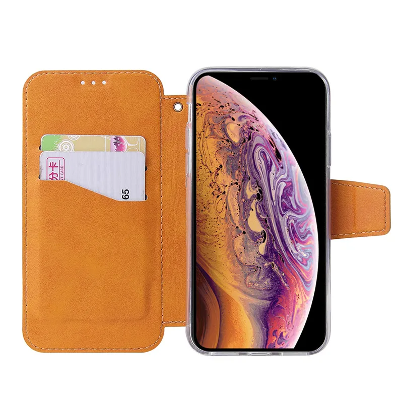 yellow Флип двойной Магнитный кожаный чехол-кошелек для huawei P20 P30 Mate20lite P30 Pro Etui для iPhone X XS Max XR 7 8plus 6 6plus Coque - Цвет: yellow