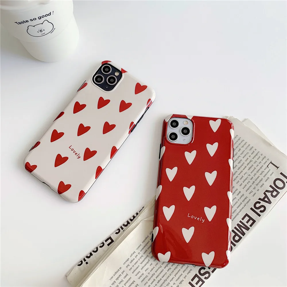 Маленькое сердце любви защитный чехол для iphone 7 8 7 8 plus/11pro Maxx xs xr/xs max Гладкий анти-падение мягкий чехол для мобильного телефона cas