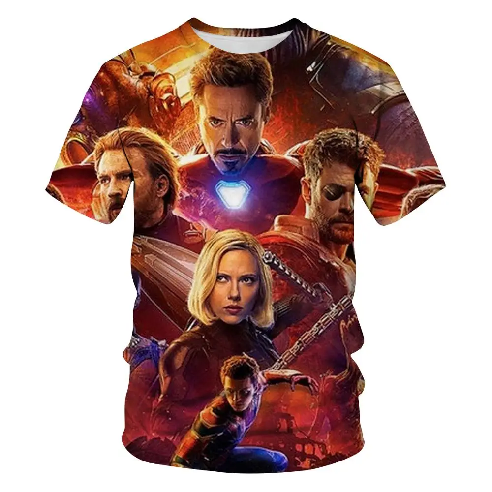 2019 Summer Hot Sales cosplay Avengers T-shirt Quantum Warfare Men's 3D Digital Print Round Neck T-Shirt Short Sleeve | Мужская