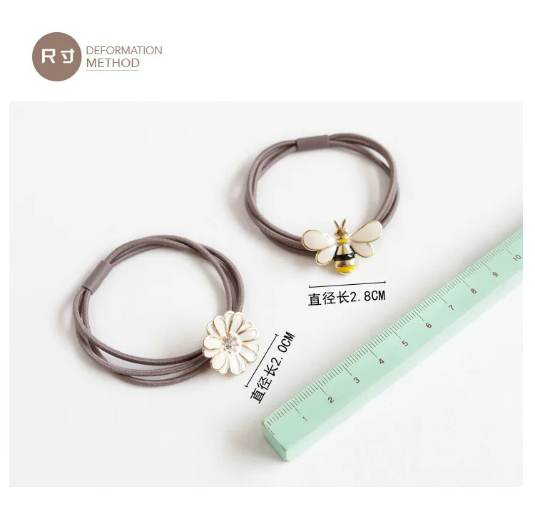 Цветы маленькой пчелы онлайн знаменитостей Hairband украшения для волос оптом Южная Корея головной убор женский Свежий кожаный чехол головной убор