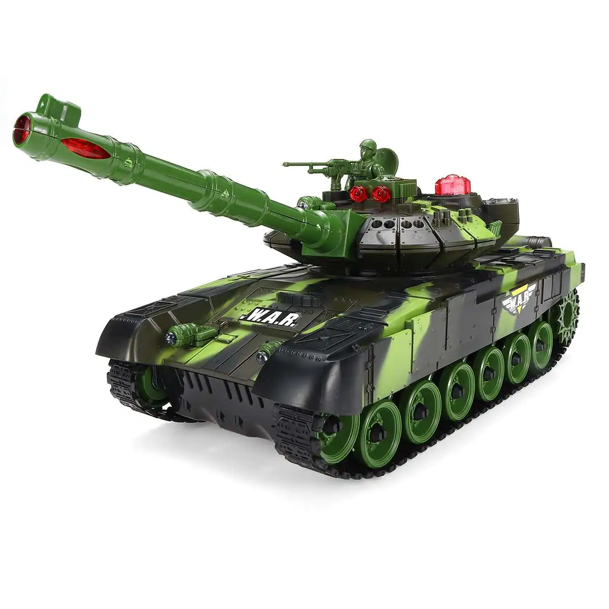 33/44 см RC Battle Tank военный тактический транспортного средства светодиодный звуковой сигнал эффект танки на дистанционном управлении модель с шасси Игрушки для мальчиков - Цвет: 33cm green