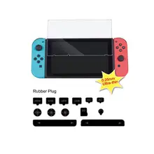 TNS-862 резиновый Пылезащитный Набор и пленка для экрана из закаленного стекла для nintendo Switch LN защитные аксессуары 11
