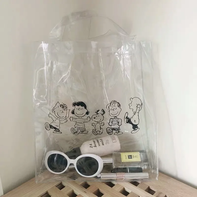 Peanuts Rogue Dog Kawaii мультяшная прозрачная сумка ПВХ Высокая емкость сумка пляжная сумка хозяйственная сумка для хранения кошелек карта Упаковка