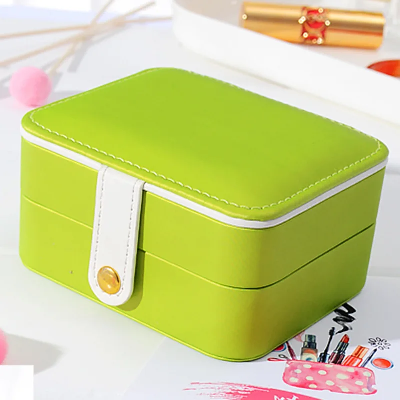 Дорожная портативная шкатулка для ювелирных изделий серьги-гвоздики ювелирные украшения с зеркалом коробка для хранения ювелирных изделий сумка для хранения подарочные коробки для ювелирных изделий коробка для сережек