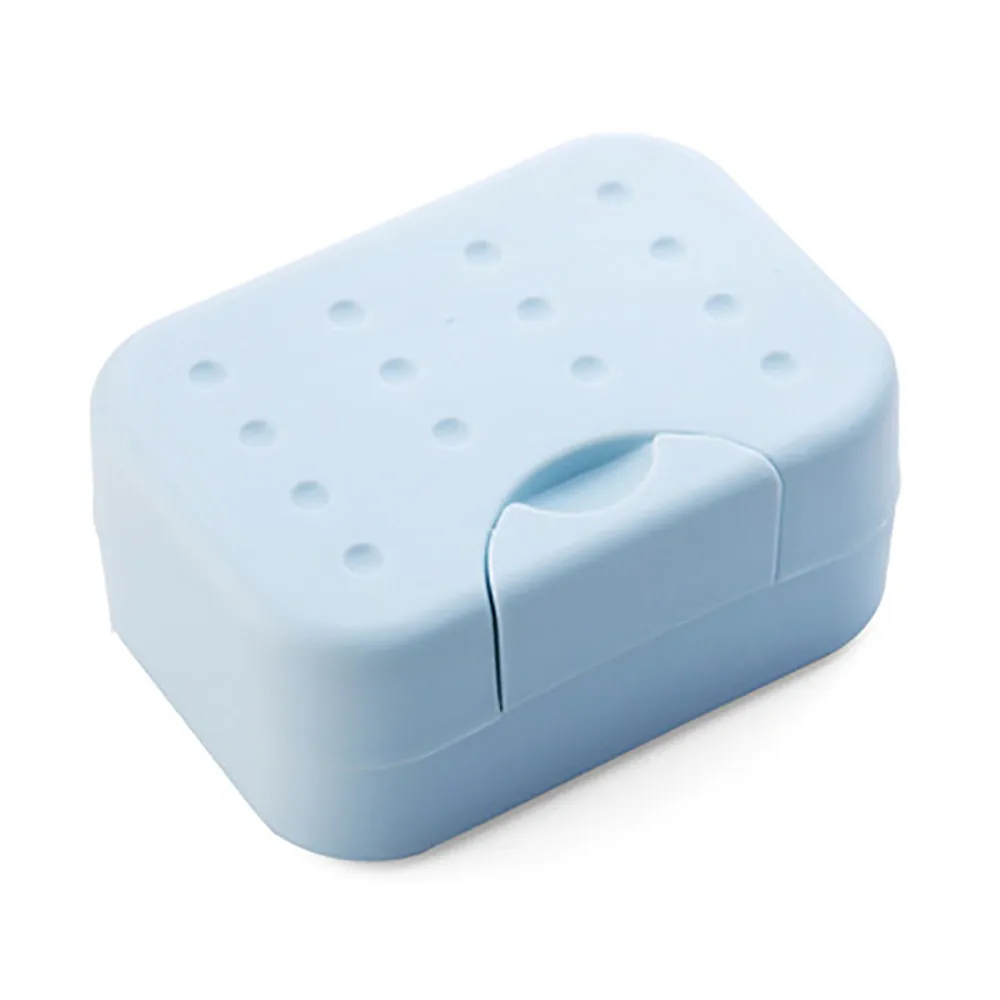 Travel Soap Dish Box Case Mini Portable Holder Brand New Easy Carry soap box Home Decor Ornaments Saklama kutusu - Цвет: Blue