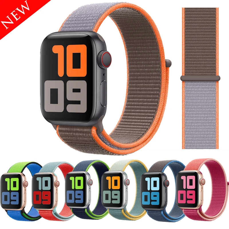 Ремешок для Apple Watch Series 5 4 3/2/1 полоса 38 мм 42 ММ сменная Спортивная нейлоновая Мягкая
