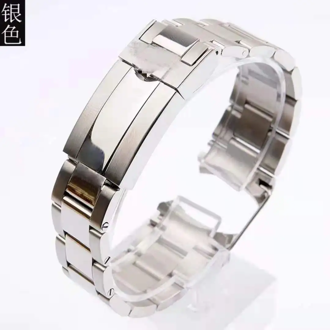 

Watch Band For For Solid Stainless Steel Arc Edge Watch Accessorie Men Watch Strap Watch Bracelet Chain