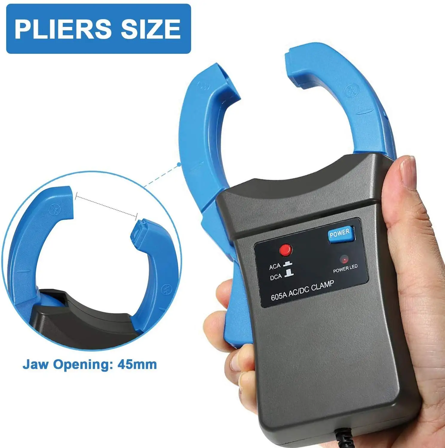 BTMETER Clamp Meter BT-605A AC/DC 600A Clamp-on Current Probe Amp Adapter with battery Perfect for Work with Digital Multimeters BTMETER Clamp Meter BT-605A AC/DC 600A Clamp-on Current Probe Amp Adapter with battery Perfect for Work with Digital Multimeters