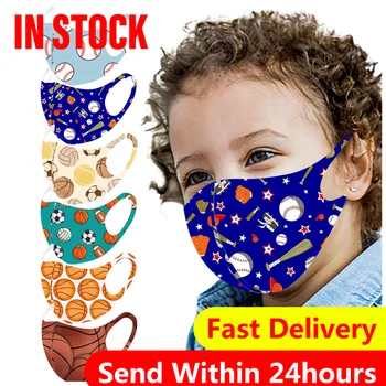 

6pcs Children's Adjustable Windproof Reusable Print Face Mask Filters Fashion Protection Masque mascarilla reutilizable#3