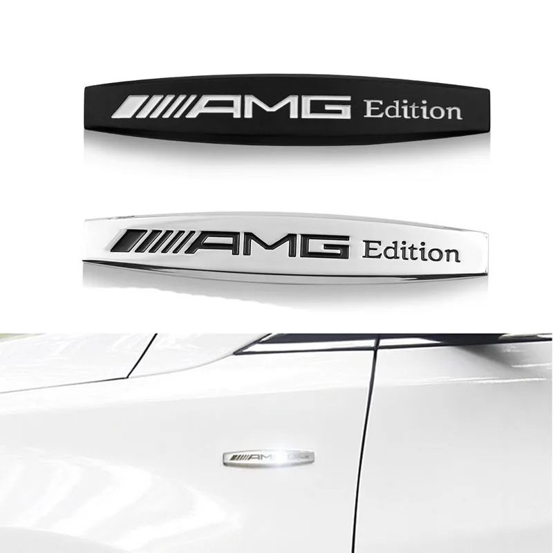 

Car metal Rear Fender Side Badge Emblem Sticker Labeling For Mercedes Benz AMG GLC GLE CLA GLA W205 W211 W213 Car Accessories
