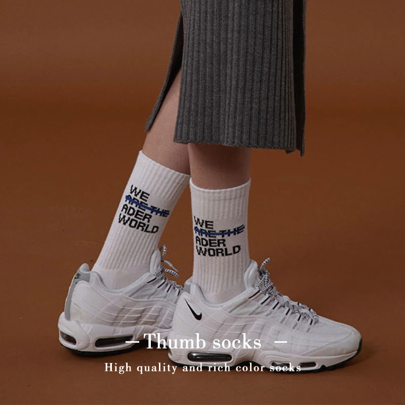 Уличная одежда в стиле хип-хоп; хлопковые носки в корейском и японском стиле Харадзюку; гольфы до лодыжки; женские и мужские носки унисекс; хипстерские носки в стиле Ins