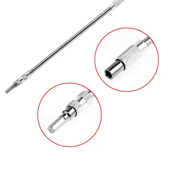 

Hex Shank Screw Extension Holder 1/4 Inches 30cm Flexible Shaft Drill Bit Tool