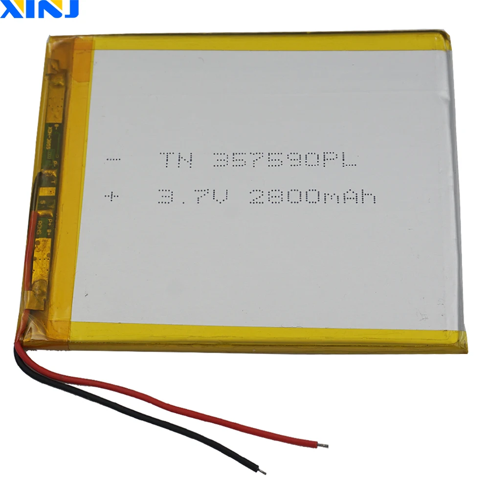 XINJ 3,7 V 2800 mAh литиевая полимерная аккумуляторная батарея Li ion cell 357590 для телефона gps электронная книга PAD MID портативный DVD планшетный ПК