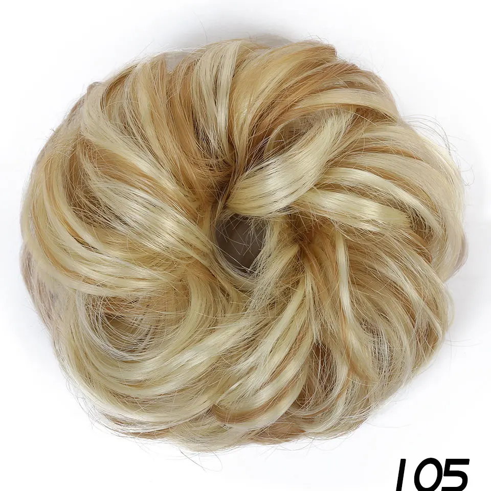 MUMUPI волосы булочки для наращивания волнистые вьющиеся грязные волосы для наращивания пончики шиньоны Волосы для наращивания конский хвост головной убор - Цвет: 105