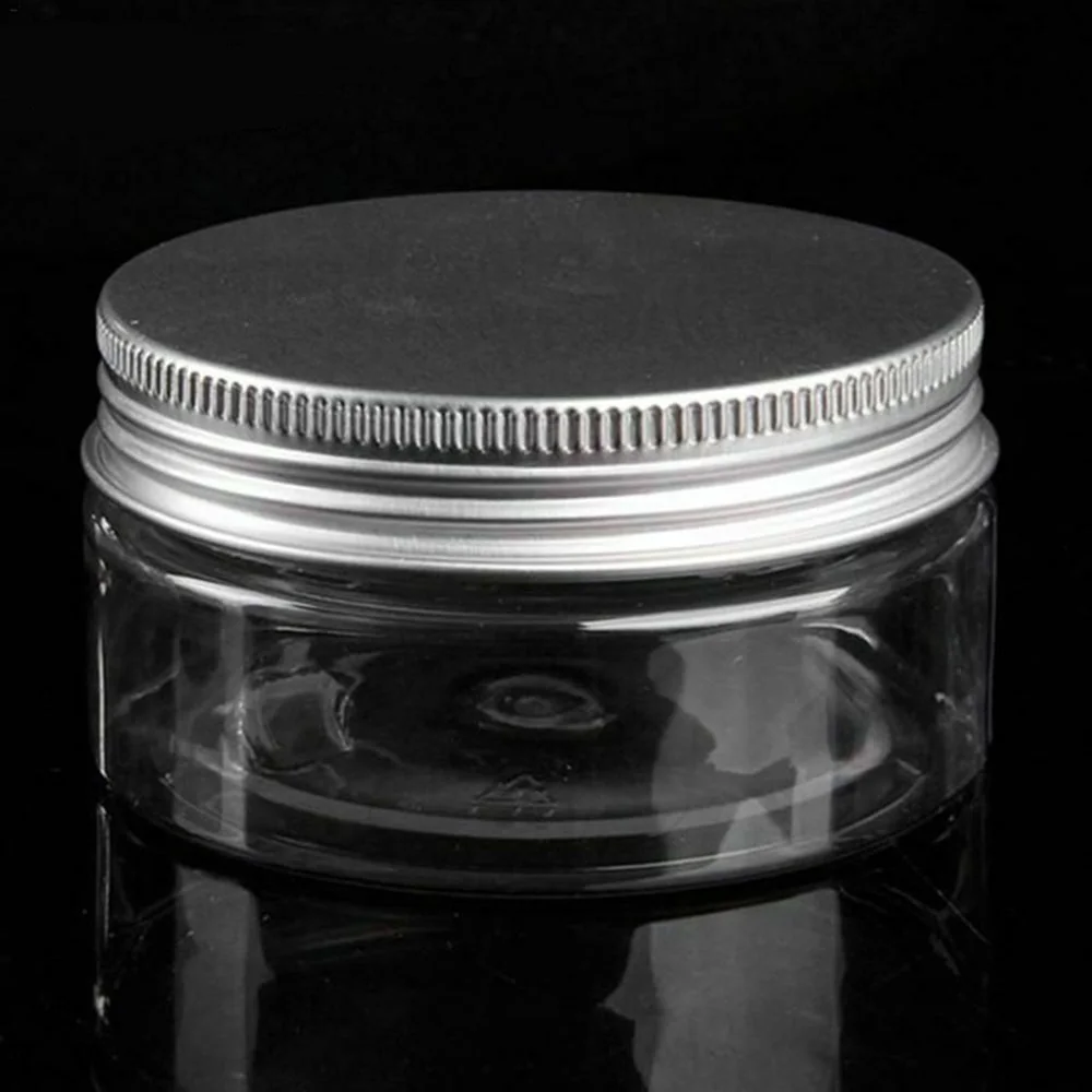 10 Size Clear Plastic Jar and Lids Empty Cosmetic Containers Travel Refillable Storage Bottle Household Storage Products