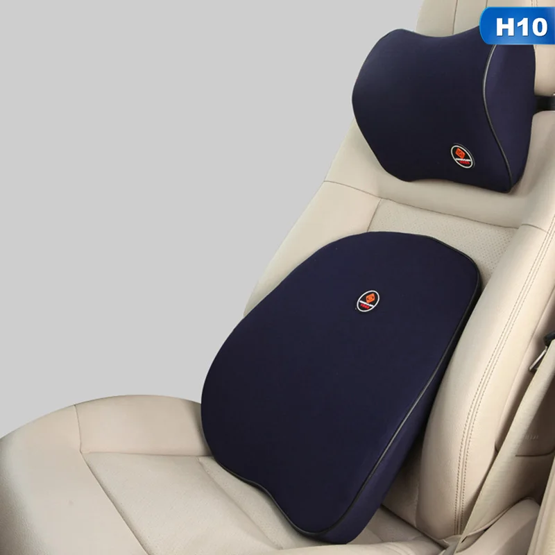 H10-back pillow Авто подголовник автомобиля Подушка подголовник подушка для водителя пены памяти натурального волокна подушки в автомобиль опоры сидений - Цвет: H10-back pillow
