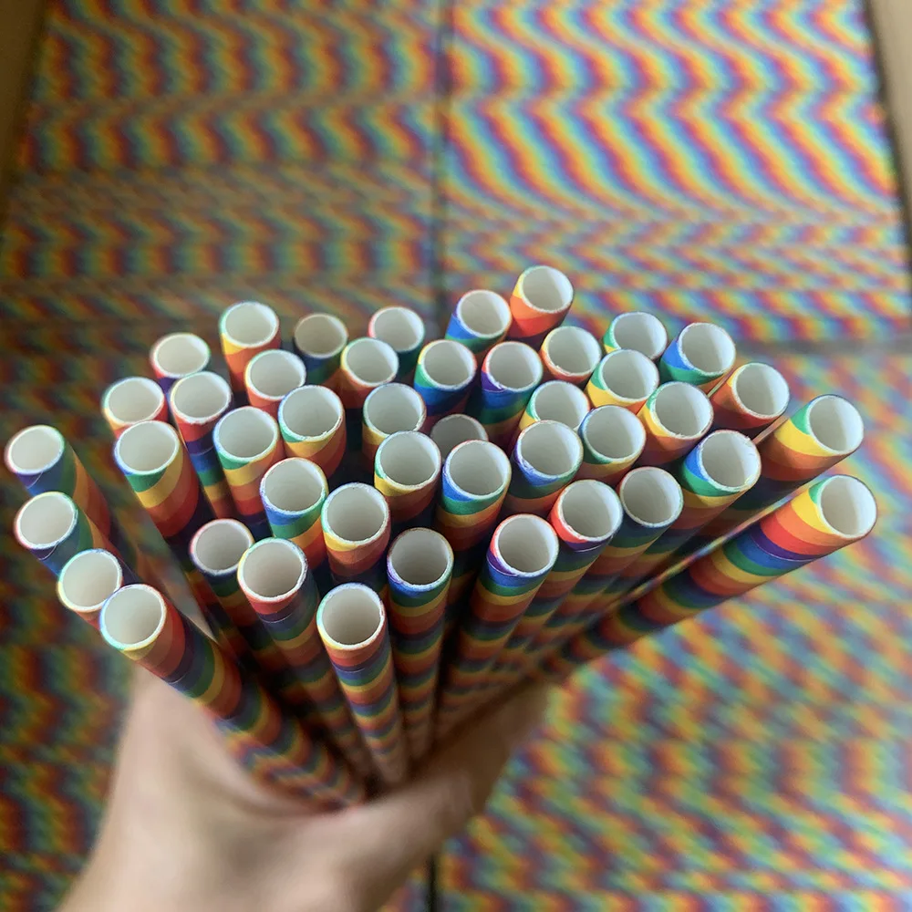 20pcs Rainbow Paper Disposable Cups Drinking Cups for Wedding Birthday Party 