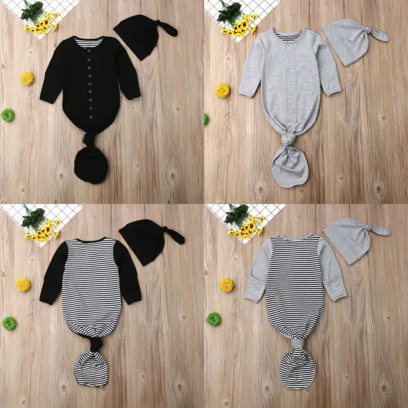 CANIS Одноцветный спальный мешок с длинными рукавами и пуговицами для новорожденных детей 0-6 месяцев
