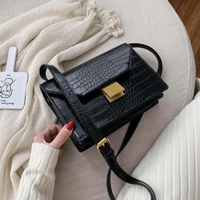 

Female Alligator Crossbody Bags For Women 2020 Leather Handbags Designer Sling Sac A Main Ladies Hand Shoulder Messenger Bag
