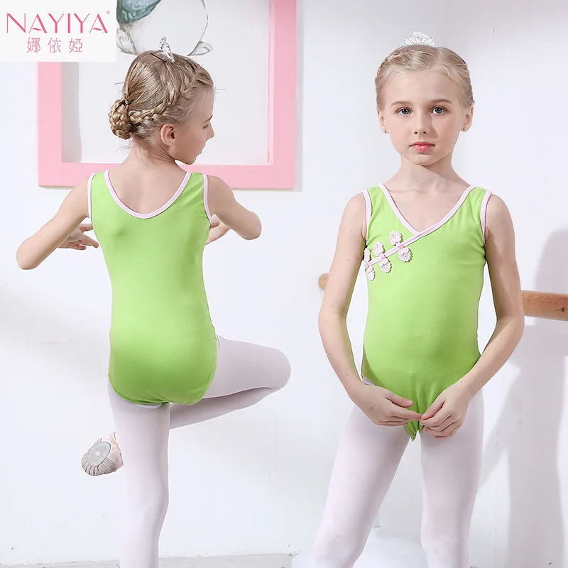 

CHILDREN'S Dancing Clothes Exercise Clothing Frog Chinese-style Girls Ballet Clothes Retro Waistcoat Summer Mixed Colors Dancing