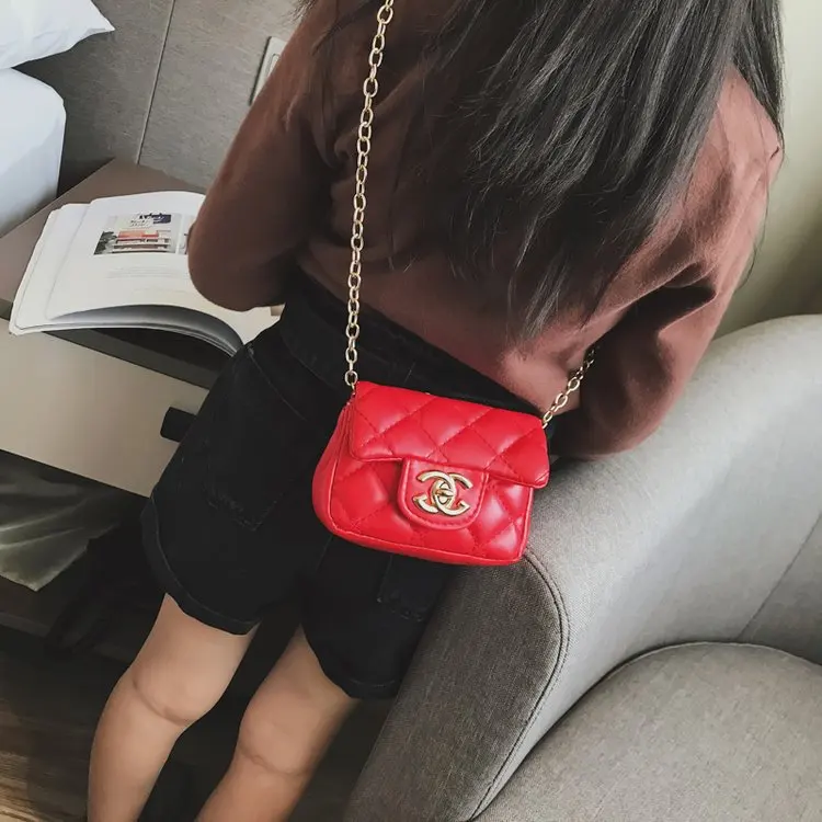

Girls Bag 2018 New Style Korean-style Shoulder Oblique Bag Fashion Mini Rhombus Chain Bag Princess Accessories Bag