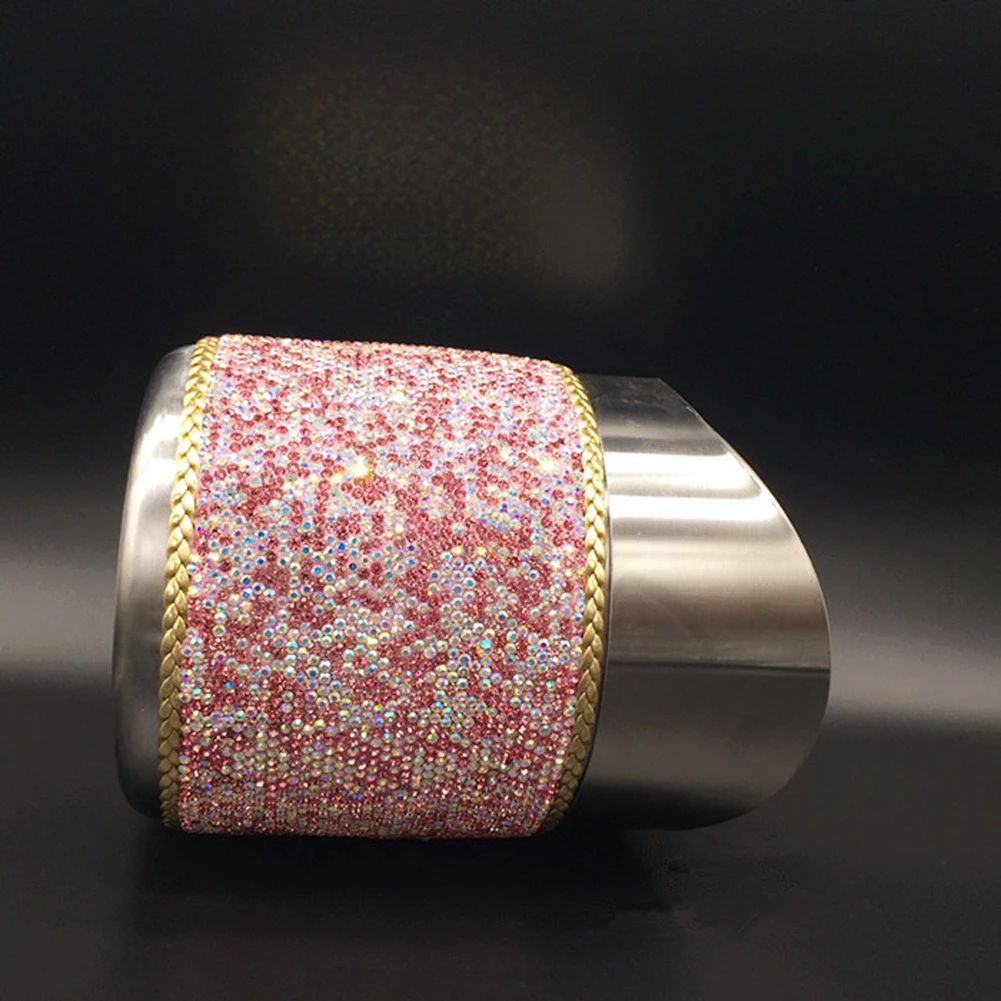 Нержавеющая сталь мини-автомобиль мусорные ящики Bling Белый Розовый кристалл ящик для хранения дома и офиса
