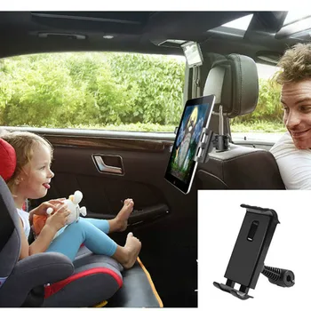 

Car Tablet Phone Holder Seat Ajustable iPad Stand Car Phone Holder For Headrest 360 Rotation Mobile Phone Mount Holder