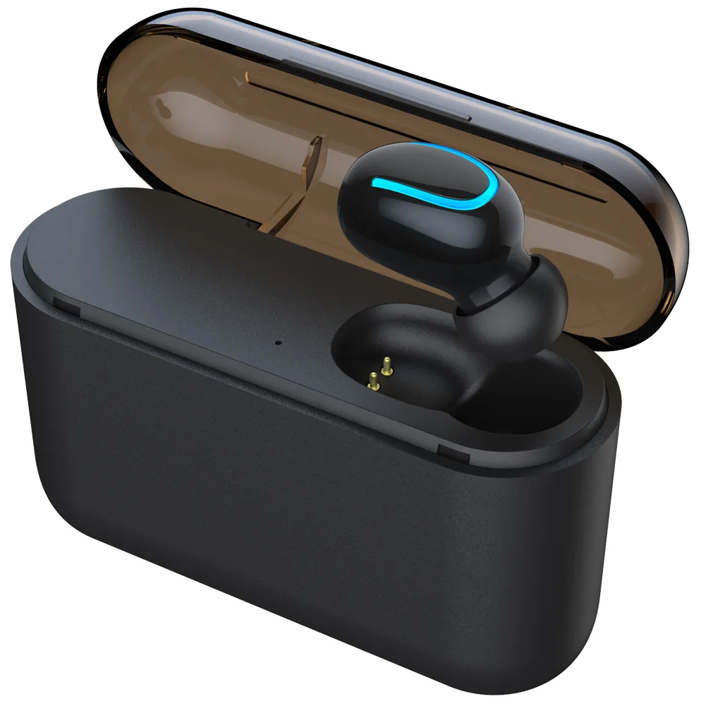 Single ear Black Bluetooth 5,0 наушники-вкладыши TWS с Беспроводной Bluetooth наушники громкой связи в ухо спортивные наушники гарнитура для телефона PK HBQ - Цвет: Single ear Black