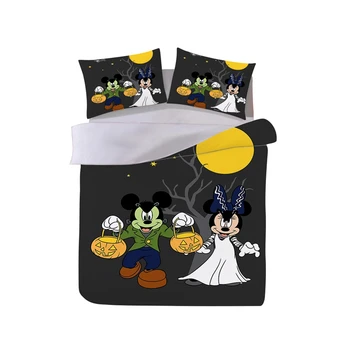 

Halloween Mickey Bedding Set Duvet Cover Pillowcase Adult Children Gift Queen King Size Bed Set Nightmare Befor Christmas